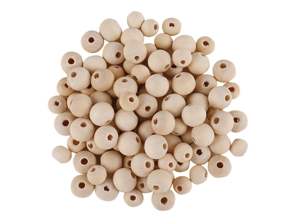 Lot De 48 Perles En Bois De Cyprès Non Traité 8 Mm - Pour Bijoux, Création, Fabrication Française