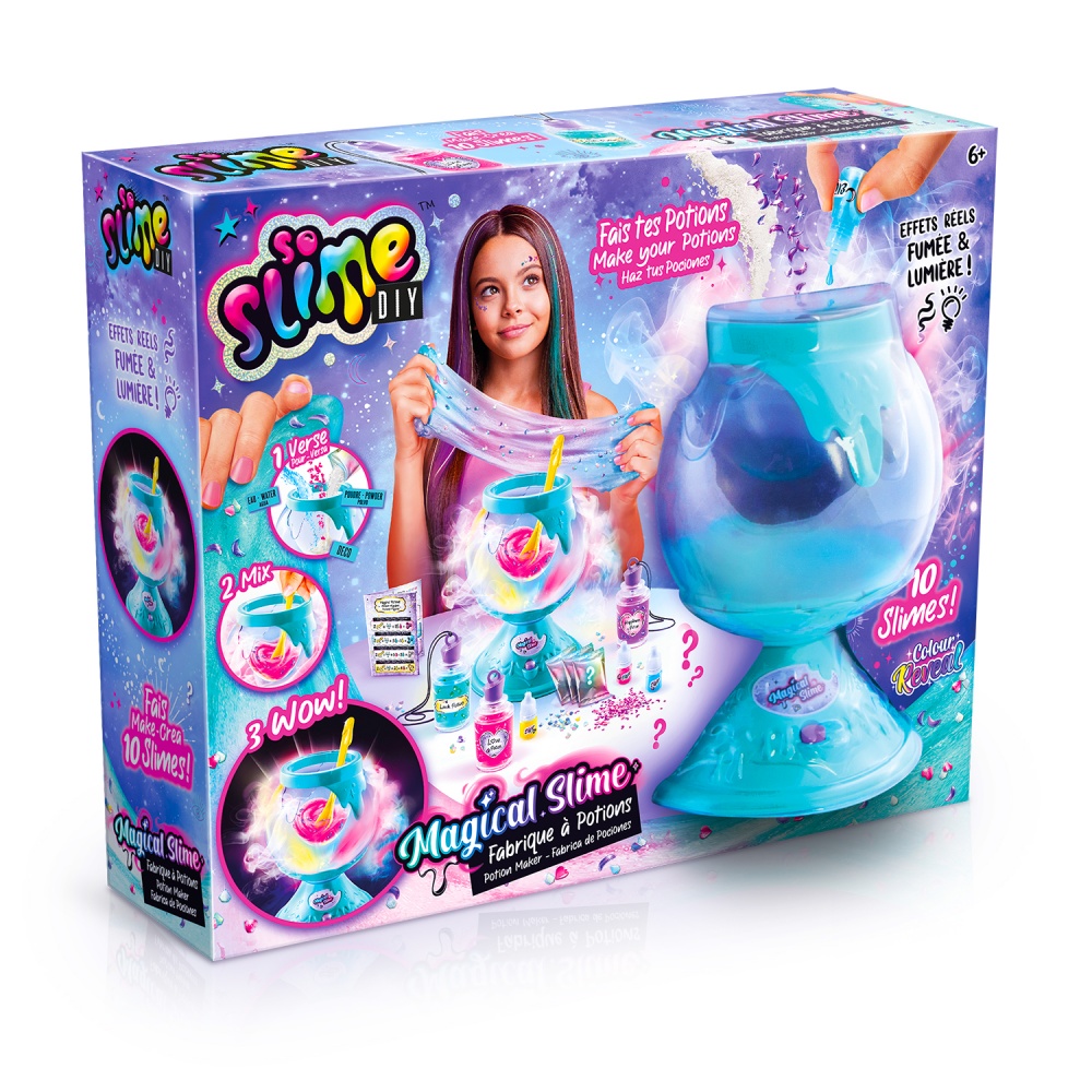 SES Creative Slime Potions Magiques – 5 Flacons, Colorants, Perles, Autocollants – Loisir Créatif Fille – Dès 6 Ans