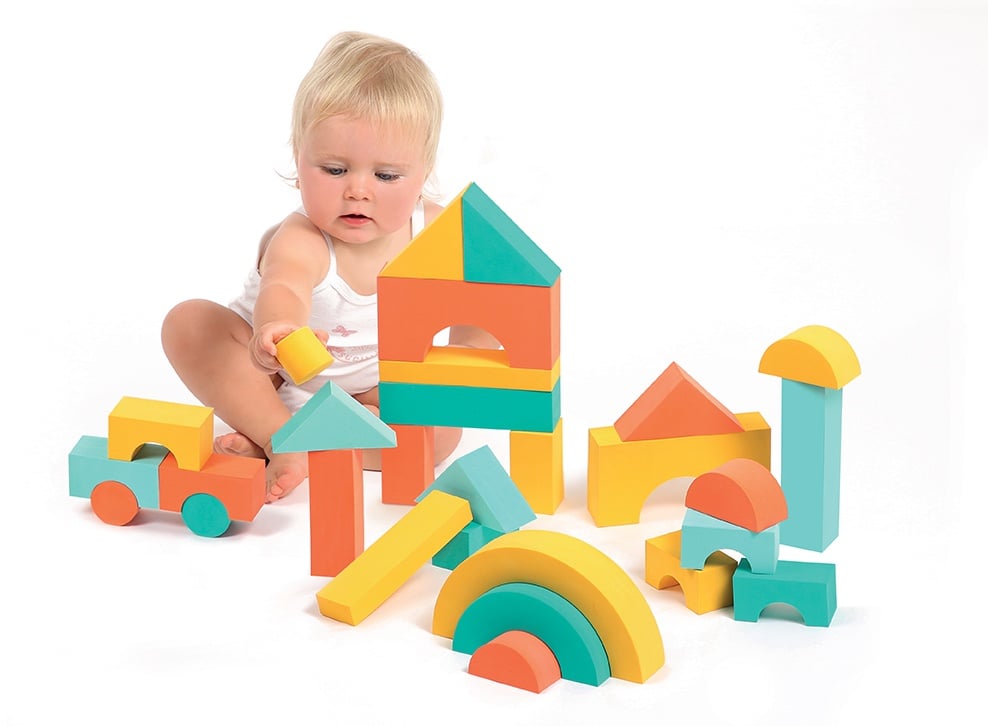 28 Blocs De Construction En Bois Colorés - Puzzle Jouet éducatif Pour Enfants