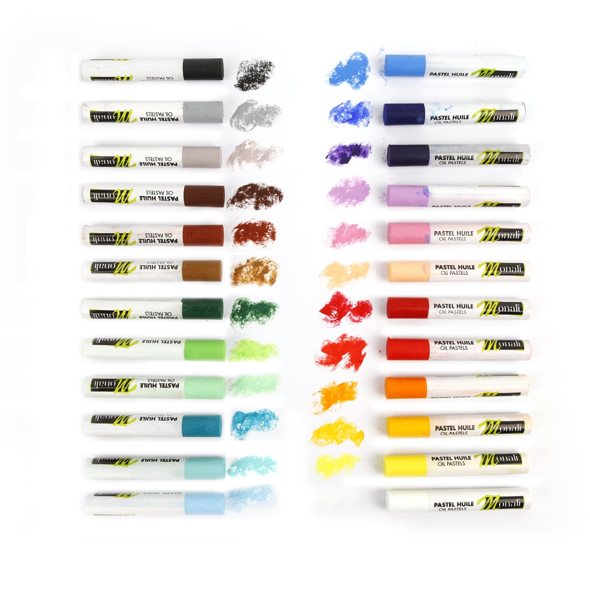Lot De 25 Pastels à L'Huile Anseom Multicolores - Gras Et Sec Pour Art Et Croquis