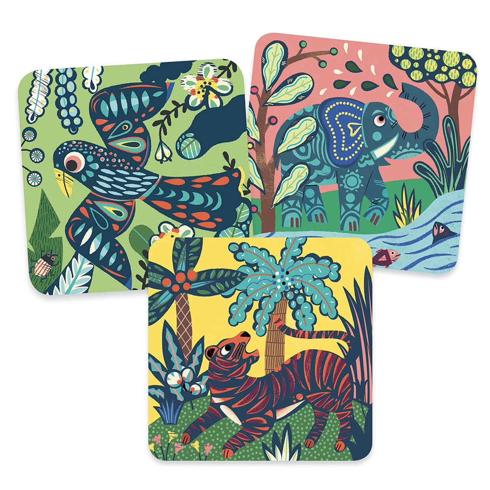 Découverte Dessins Animaux Jeu De Cartes à Gratter Animaux DJECO - Dès 18 Mois - Développe La Motricité - 5 Cartes Outil Jeu Djeco 18 Mois