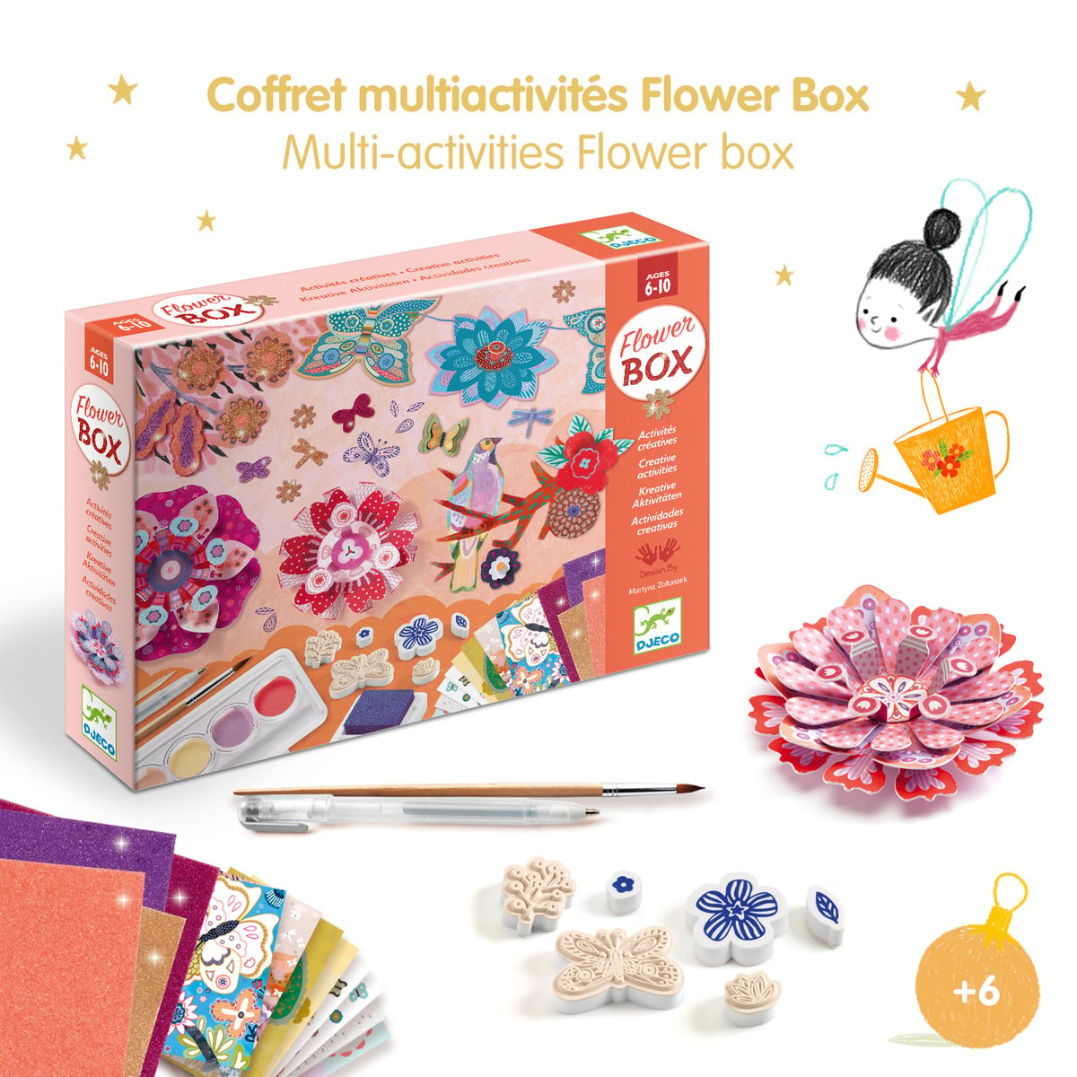 Coffret multi-activités Flower Box - Djeco - Coffrets Créatifs pour enfant