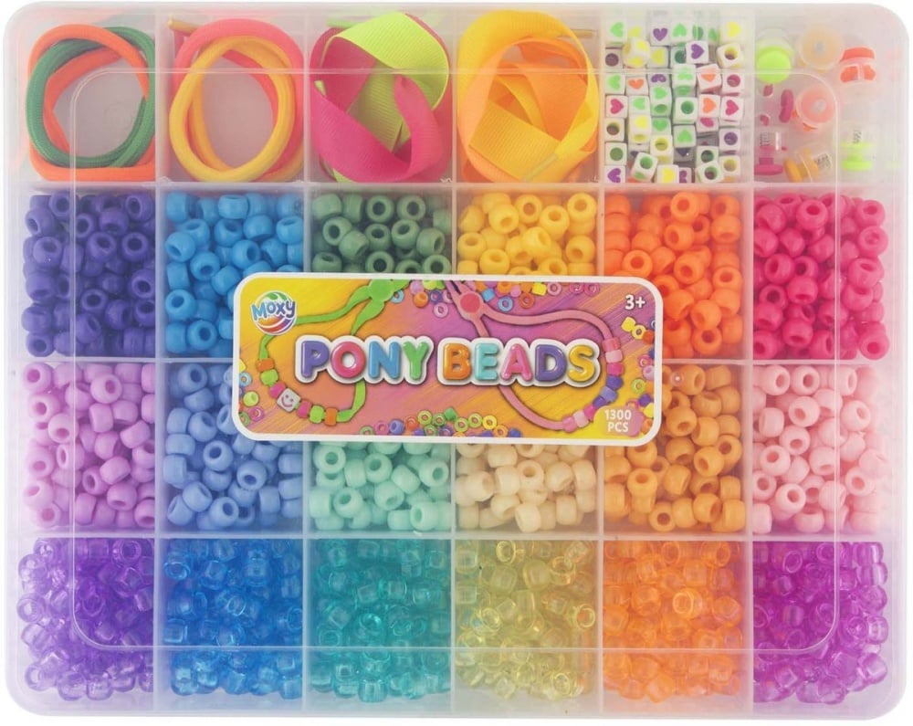 Perles Poney Pour Enfants - Lot De 600 Perles 6 Mm, 8 Couleurs Automne, Création Bijoux