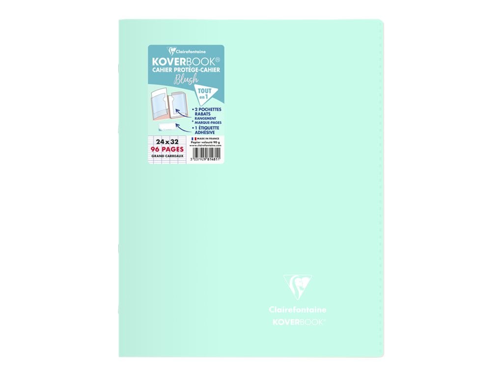 Clairefontaine 971405C Un Cahier Agrafé Koverbook Violet - A4 21x29,7 cm - 96 Pages Grands Carreaux - Papier Blanc 90 g - Couverture Polypro Clairefontaine 971405C Un Cahier Agrafé Koverbook Violet - A4 21x29,7 cm - 96 Pages Grands Carreaux - Papier Blanc 90 g - Couverture Polypro