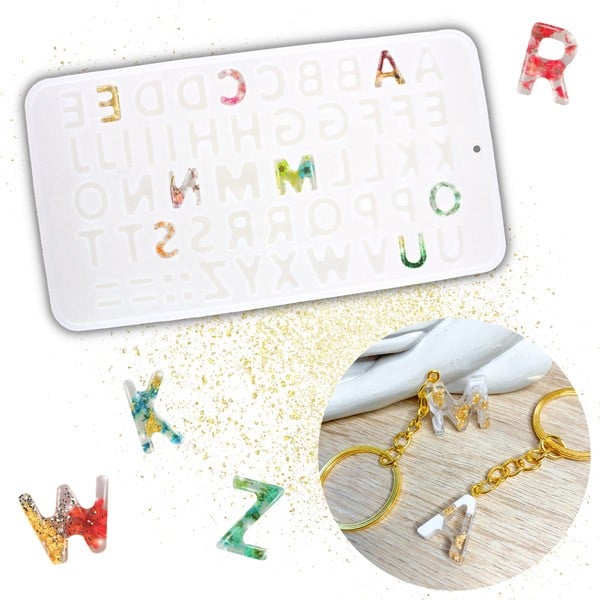 Moules Lettres Silicone Katutude - Pour Créations Résine époxy Et DIY Artistique