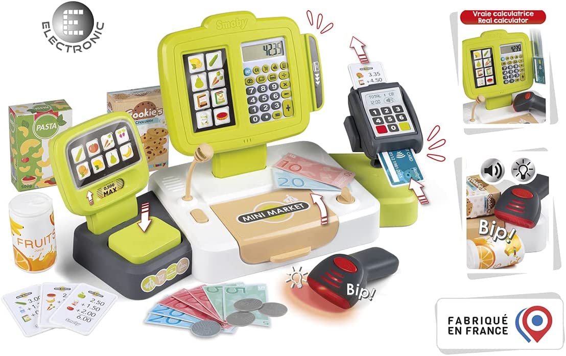 25 pcs Jeux Caisse Enregistreuse Caisse de supermarché Jouet d'Imitation Enfant Cadeaux de Noël
