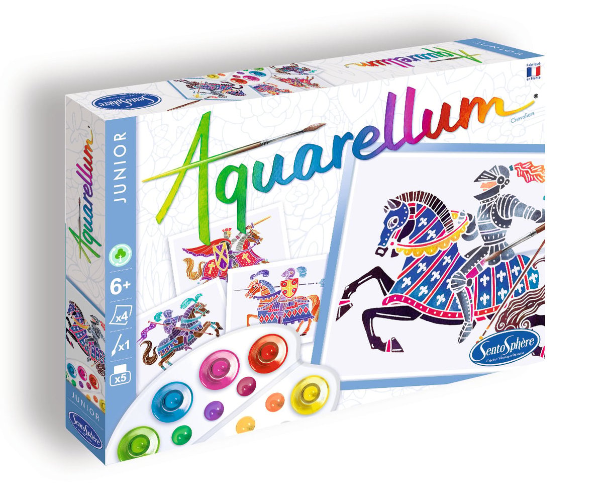 Kit De Pintura Aquarellum Collector – Mitología Con 6 Tablas Y 12 Tintas, Incluye Color Oro, Ideal Para Niños Y Adultos A Partir De 7 Años, Fabricado En Francia
