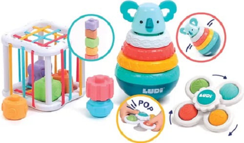 DAFNE – Lot 5 Disques Tactiles à Picots – Jouets Sensoriels Anti-Stress – Porte-clés – Pour Adultes – Soulager Le Stress