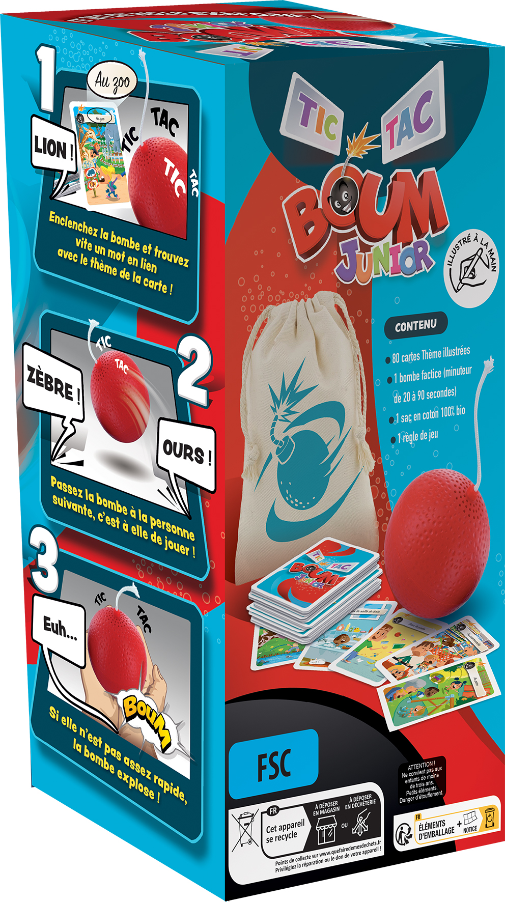 Bizak Tic Tac Boum – Jeu De Société Éducatif Et Amusant – Dès 8 Ans, 2 à 12 Joueurs, Chronomètre Bombe Aléatoire