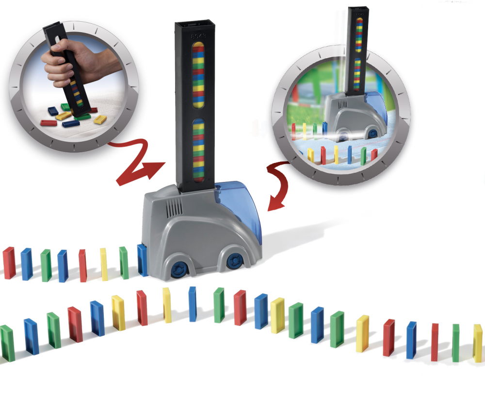 Domino Express Track Creator + 400 Dominos – Machine Poseuse Automatique – Piste De 8,5 M – Jeu De Construction Dès 6 Ans