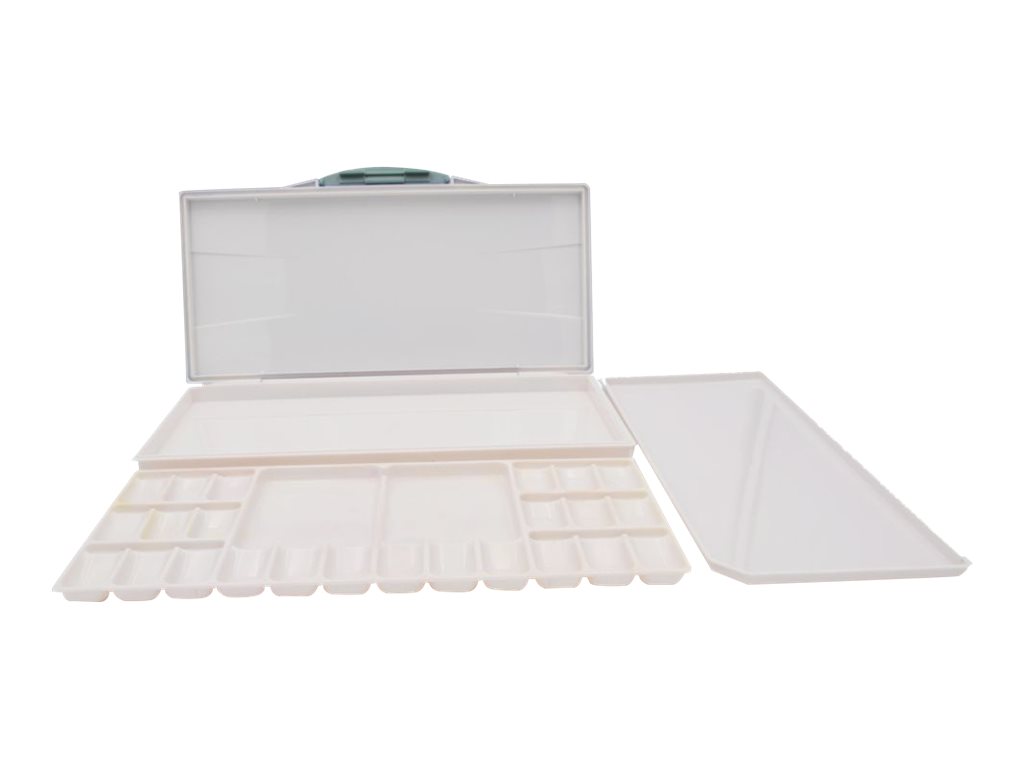 2 Palettes Peinture Rondes RGZD - 10 Zones Pigments - Pour Aquarelle/enfants - Plastique