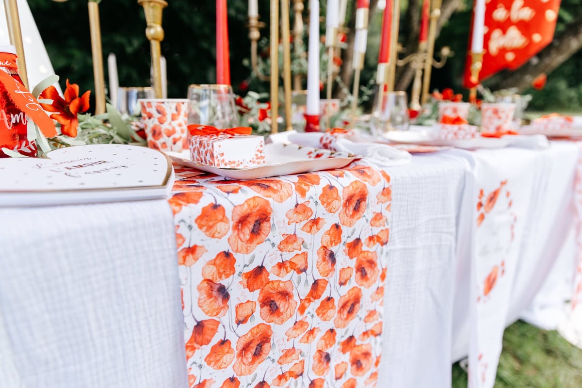 Lot De 4 Chemins De Table En Étamine De 3 M De Long En Gaze Blanc Style