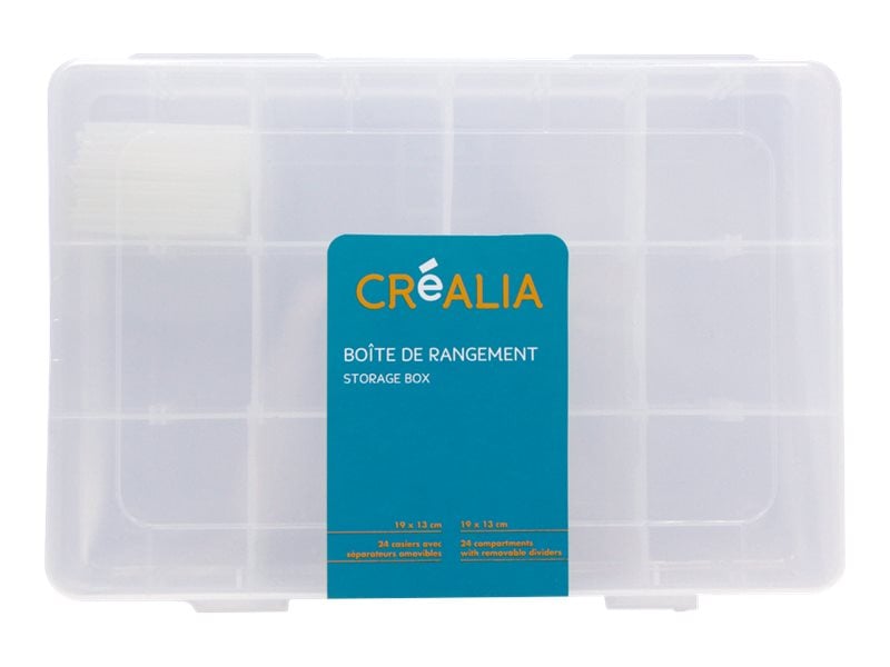 Craftelier Lot De 2 Boîtes De Rangement Translucides Rose Et Turquoise - Idéales Pour Scrapbooking, Cartes Et Loisirs Créatifs (19,8 X 14,6 X 3,1 Cm)
