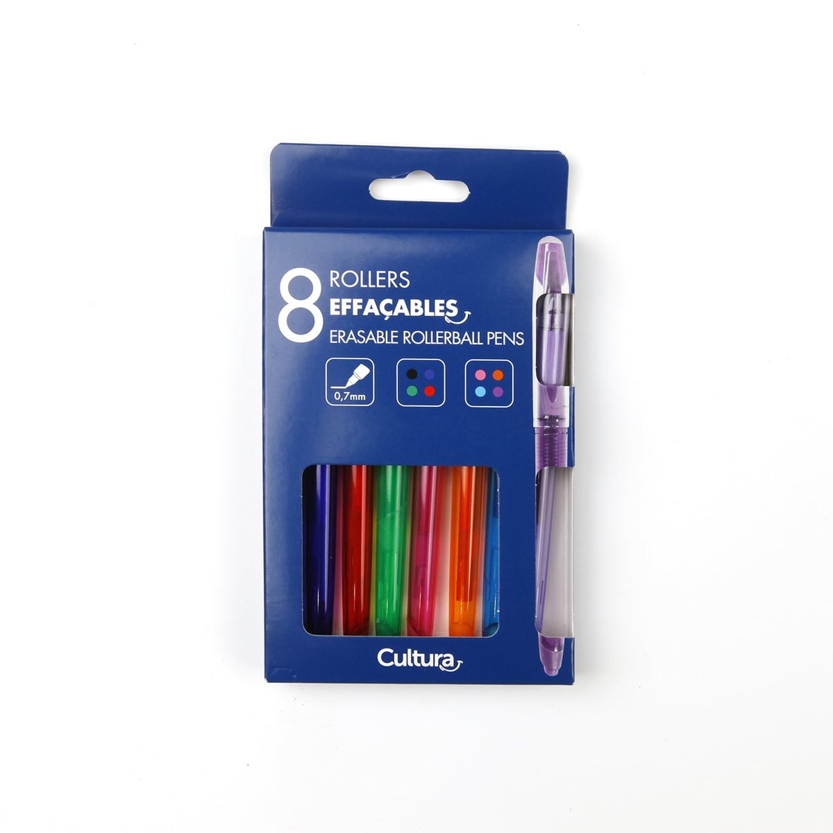 Lot De 4 Stylos Gel Effaçables + 50 Recharges + 2 Gommes – Encre Noire 0.5 Mm
