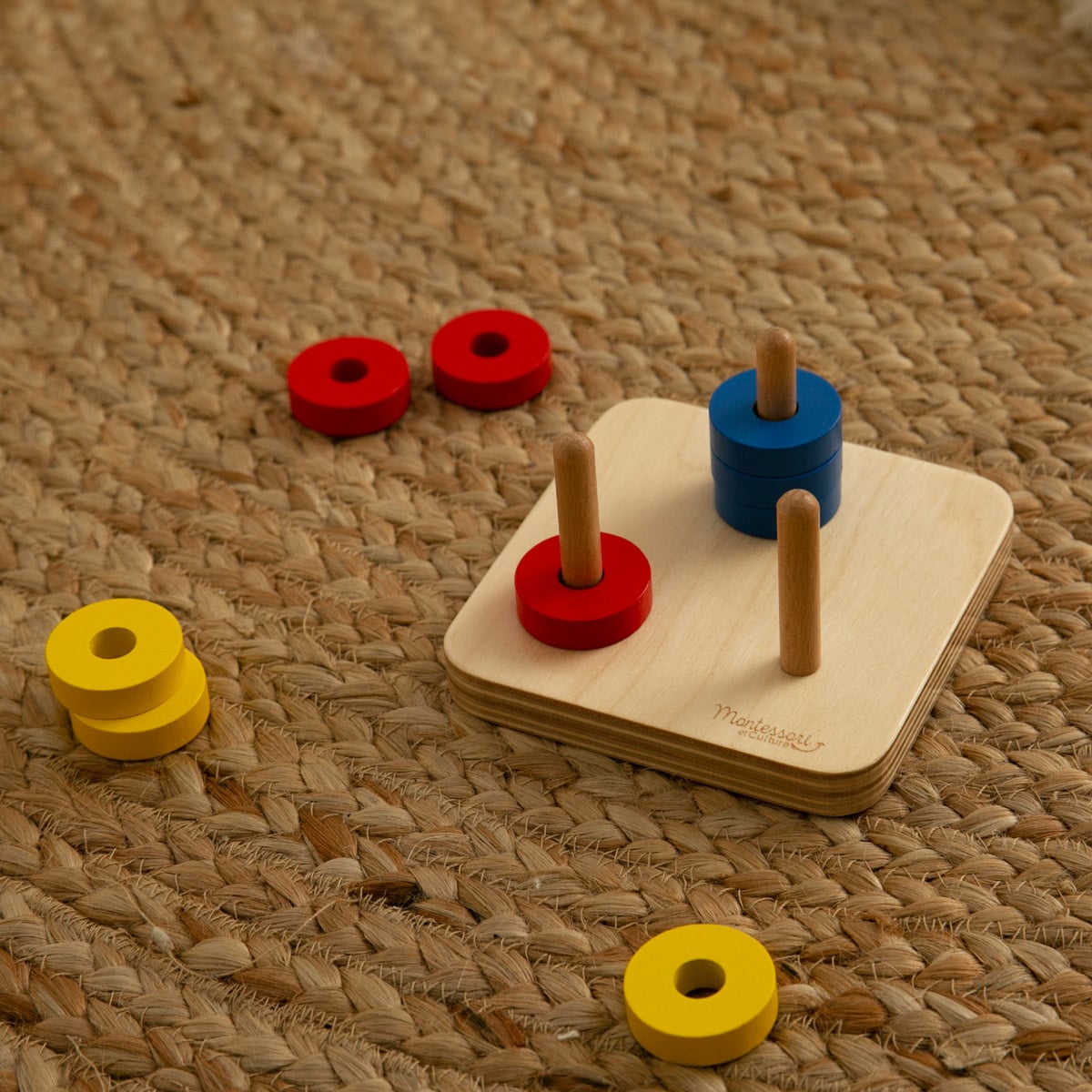 Anneaux Empilables Bebe Hemobllo Jeu Anneaux Bois Massif Pour Garçon Fille An Éducatif Jeu Anneaux Bois Empiler Montessori