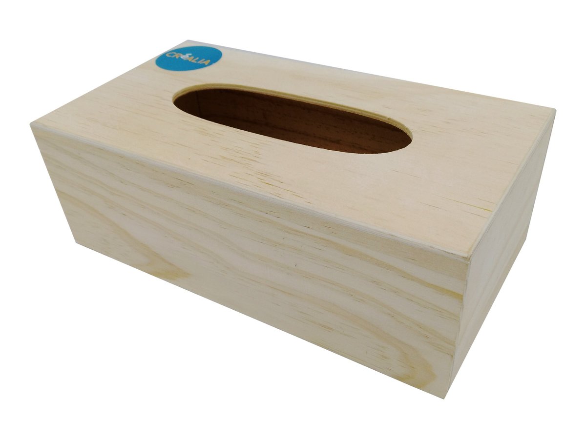 Boîte à Mouchoirs Carrée Avec Couvercle En Bois Amovible - Organisateur Déco Pour Salon, Salle De Bain, Bureau - Blanc