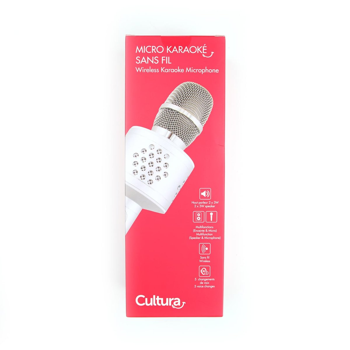 Micro karaoké avec haut-parleur intégré BT/MP3, bleu KM01 | France Effect