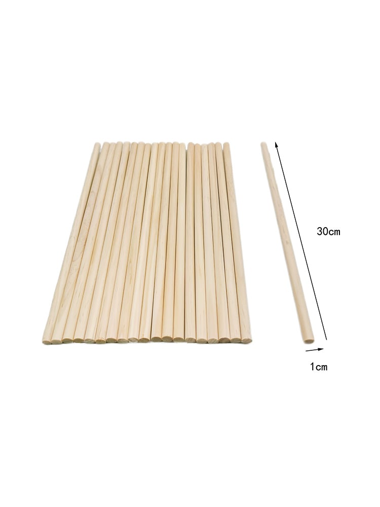 Bâton De Yoga En Bois – 60 Cm, Diamètre 2 Cm, Hêtre/pin, Pour étirements, Danse Et Arts Martiaux