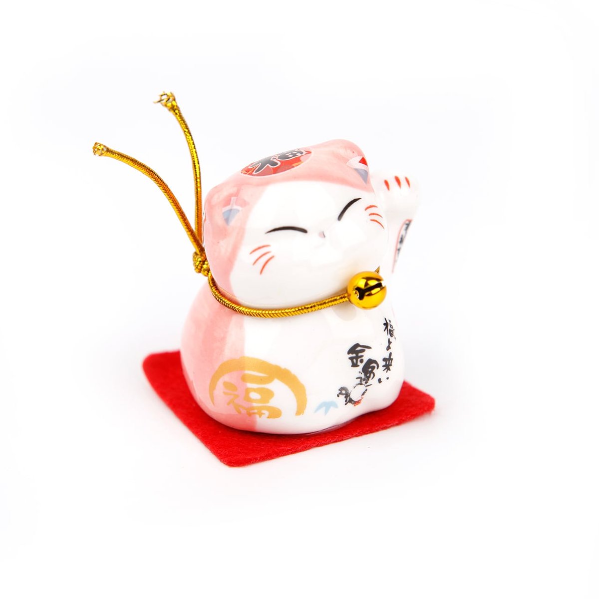 Chat Porte-bonheur, Feng Shui Maneki Neko Chat Porte-bonheur Japonais Chat Porte-bonheur Porte-bonheur Richesse Fortune Accueillant des Chats Pour le Bureau à Domicile Et la Décoration De Voiture(#3