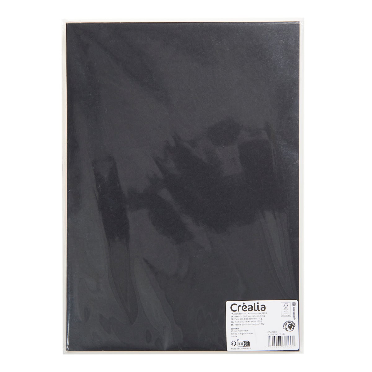Lot De 100 Feuilles Papier Vélin Noir 4x6 Pouces - Translucide Imprimable 100 GSM