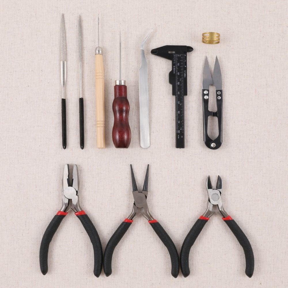 Kit 12 Outils De Bijouterie PH PandaHall - Pinces, Ciseaux Et Accessoires Pour Création De Bijoux