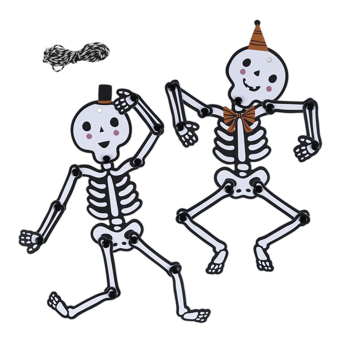 Baker Ross – Kit De 3 Marionnettes Squelette Dansant En Bois – À Peindre Et Décorer – Activité Halloween Pour Enfants