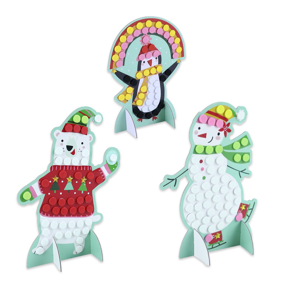 Baker Ross FC197 Décoration De Noël En Mosaïque Pour Enfants - Lot De 5