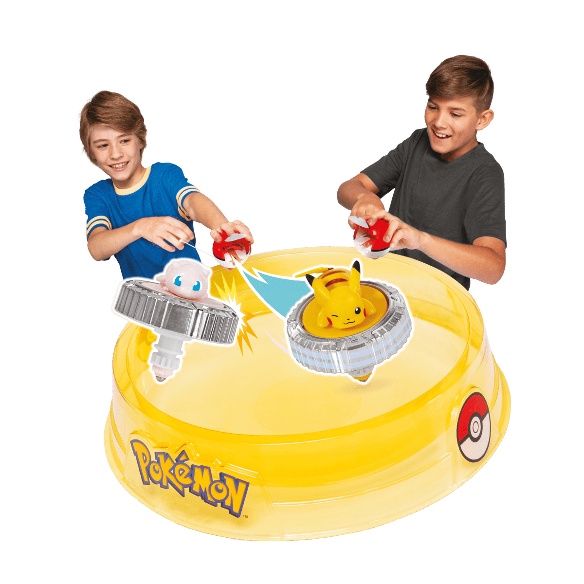 Arene Pokémon et 2 Toupies - BANDAI - JW4403 - Pikachu vs Mewtwo