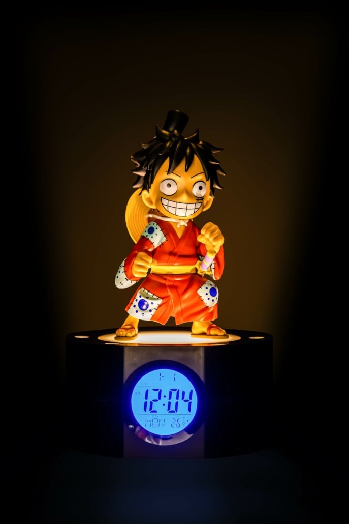 Réveil Lumineux Luffy One Piece Officiel - Affichage Heure, Date, Température - USB Ou Piles