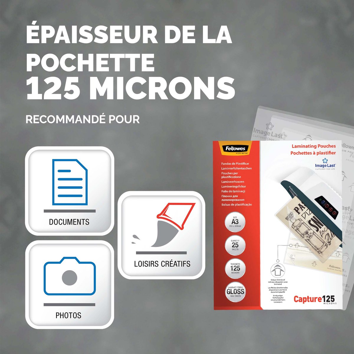 Pochettes De Plastification A3 Hama - 25 Feuilles Transparentes 125 Microns, Pour Plastifieuse à Chaud