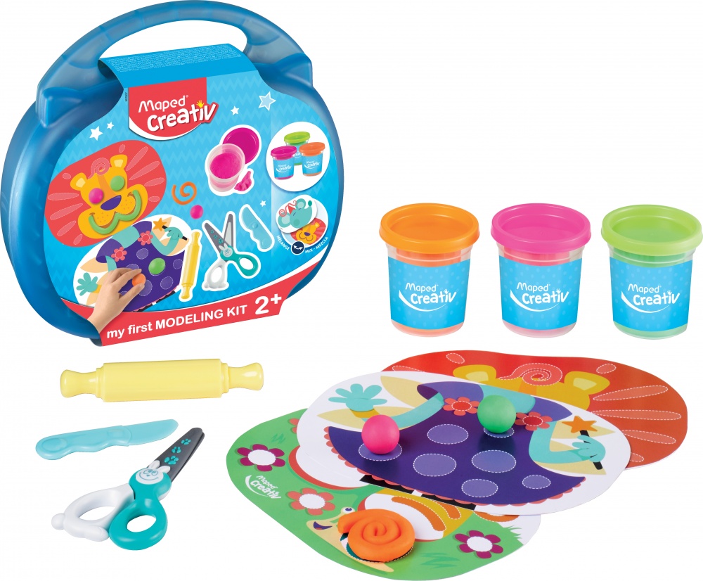 PLAY Ferme Pâte à Modeler Pour Enfants, Kit De Pâte à Modeler Avec Outils, Pochoirs D'animaux De Ferme & 8 Pots D'argile Colorée, Jouet Cadeaux Pour Enfants Fille Garçon 3+ Ans