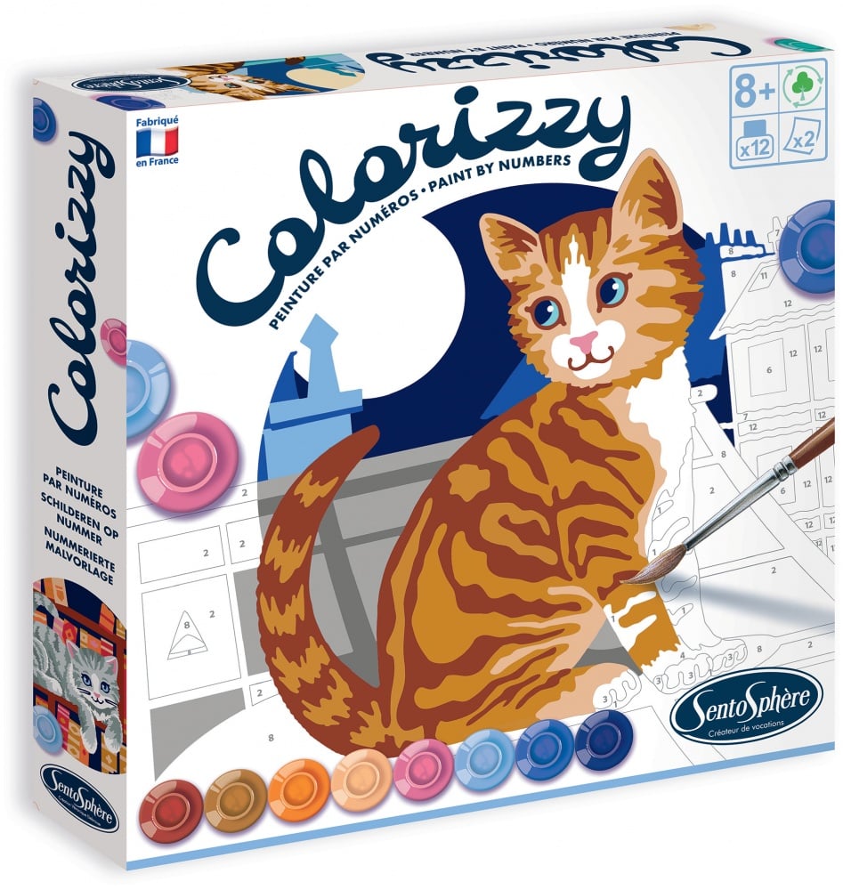Modojuny Kit Peinture Par Numéros Chats 30x40 Cm – Toile Avec Cadre, Pigments Acryliques, Pinceaux – Pour Adultes Et Enfants Dès 9 Ans