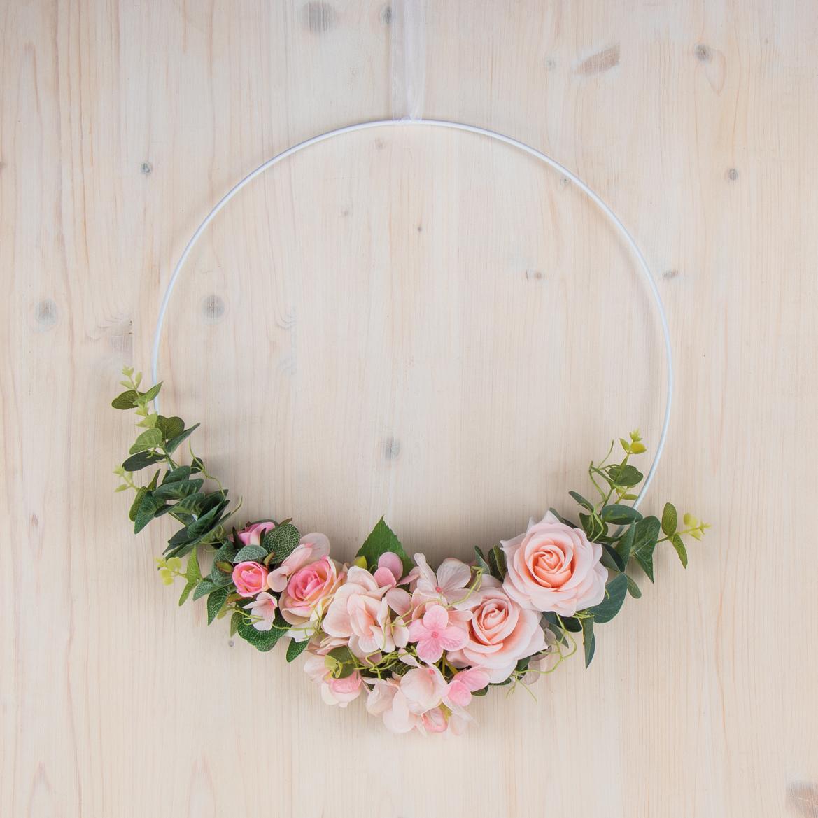 10 Anneaux Métal Blanc 30cm Rayher - Pour Créations DIY, Macramé