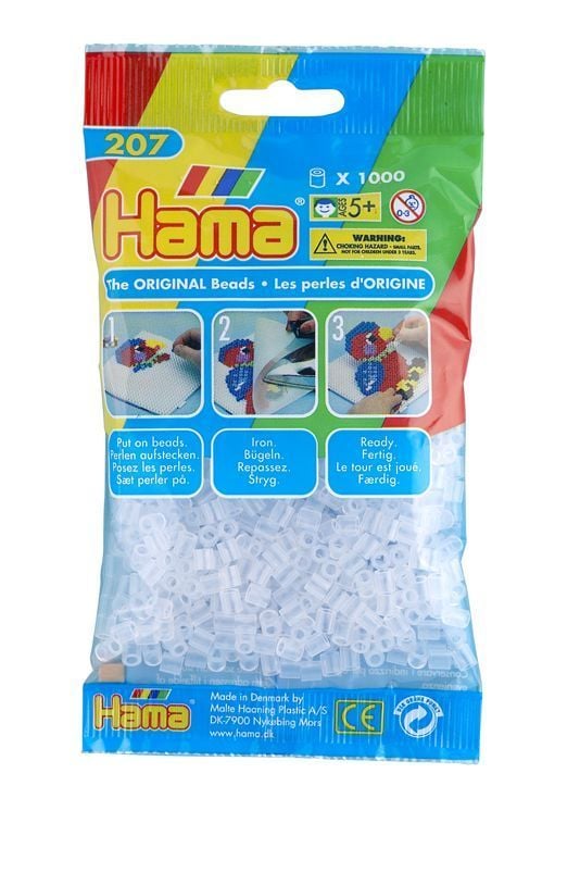 1 sachet de 1000 perles à repasser - couleurs translucides assorties - 5mm - Un grand marché