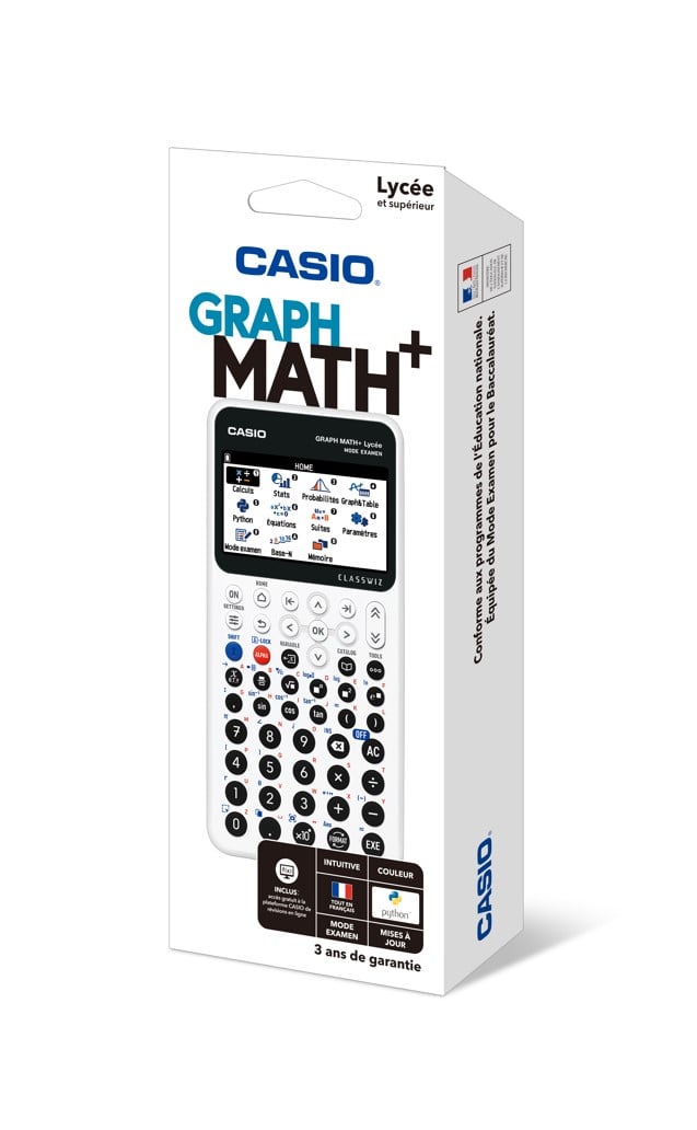 Calculatrice graphique Casio Lycée Math+ Blanc