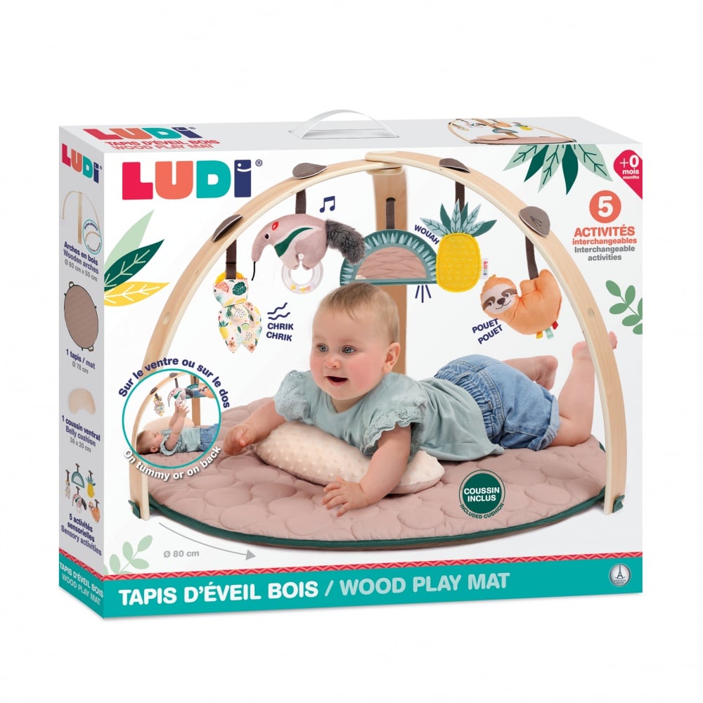 Arche De Jeu En Bois Pour Bébé - Pendentif En Bois - Jouet Pour Bébé - Jouet Avec 4 Arches De