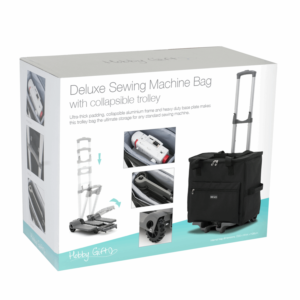 Sac à roulettes pour machine à coudre Taille M noir