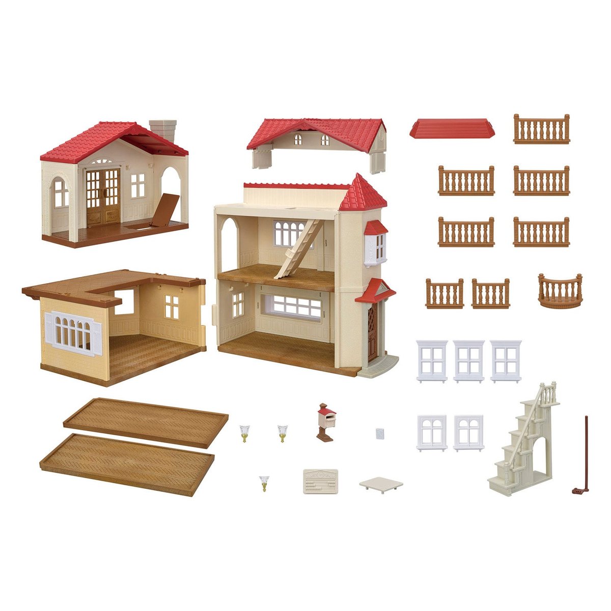 Sylvanian Families – Grande Maison éclairée Et Pièce Secrète – 10 Accessoires – Dès 3 Ans – Réf 5716
