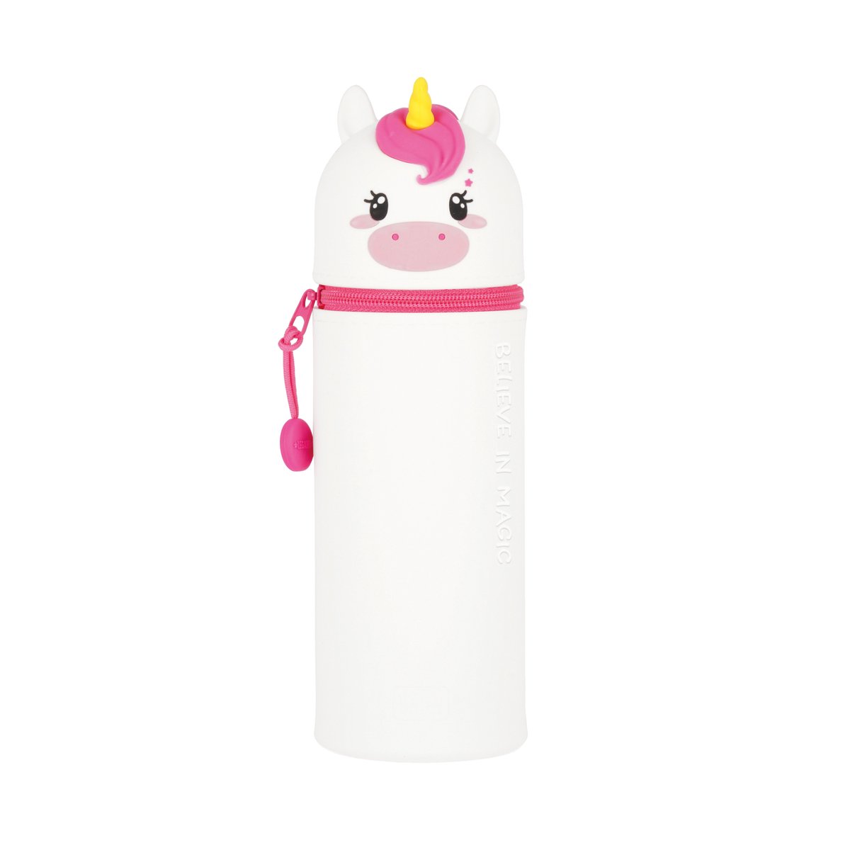 Trousse en ronde compartiment Legami- Blanc Licorne kawaii