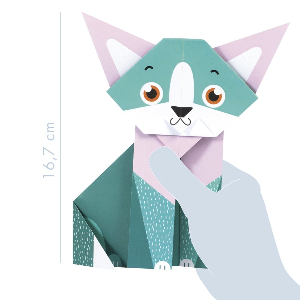 LOT DE 50 Feuilles Origami En Papier Pour Chats 3D - Kit De