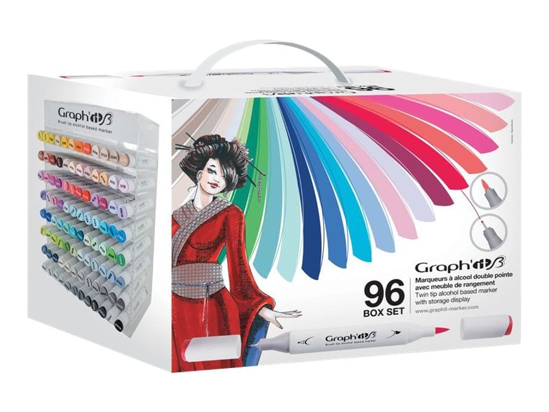 Accessoire Artiste Bloc Manga Graph'it 25 Feuilles 300g - Papier Extra Blanc Pour Marqueurs Alcool | Format A4 Avec Calques Inclus Marqueur Blanc