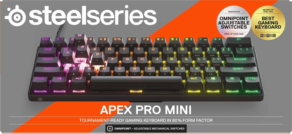 Clavier filaire mécanique RGB Steelseries - Apex Pro Mini