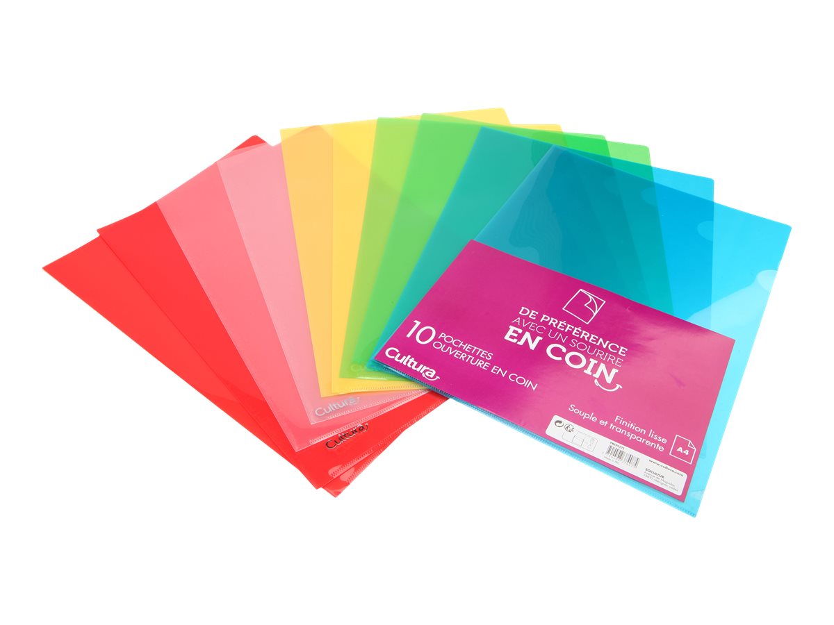 Lot De 104 Pochettes Perforées Transparentes A4 - Protège-Documents, Multicolore
