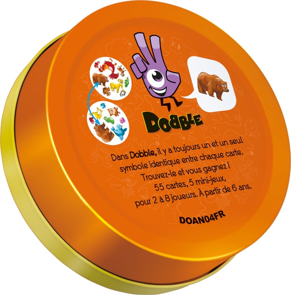 Lot Dobble Kids + Dobble Animaux - Jeux D'Observation Et Rapidité - Dès 4 Et 6 Ans