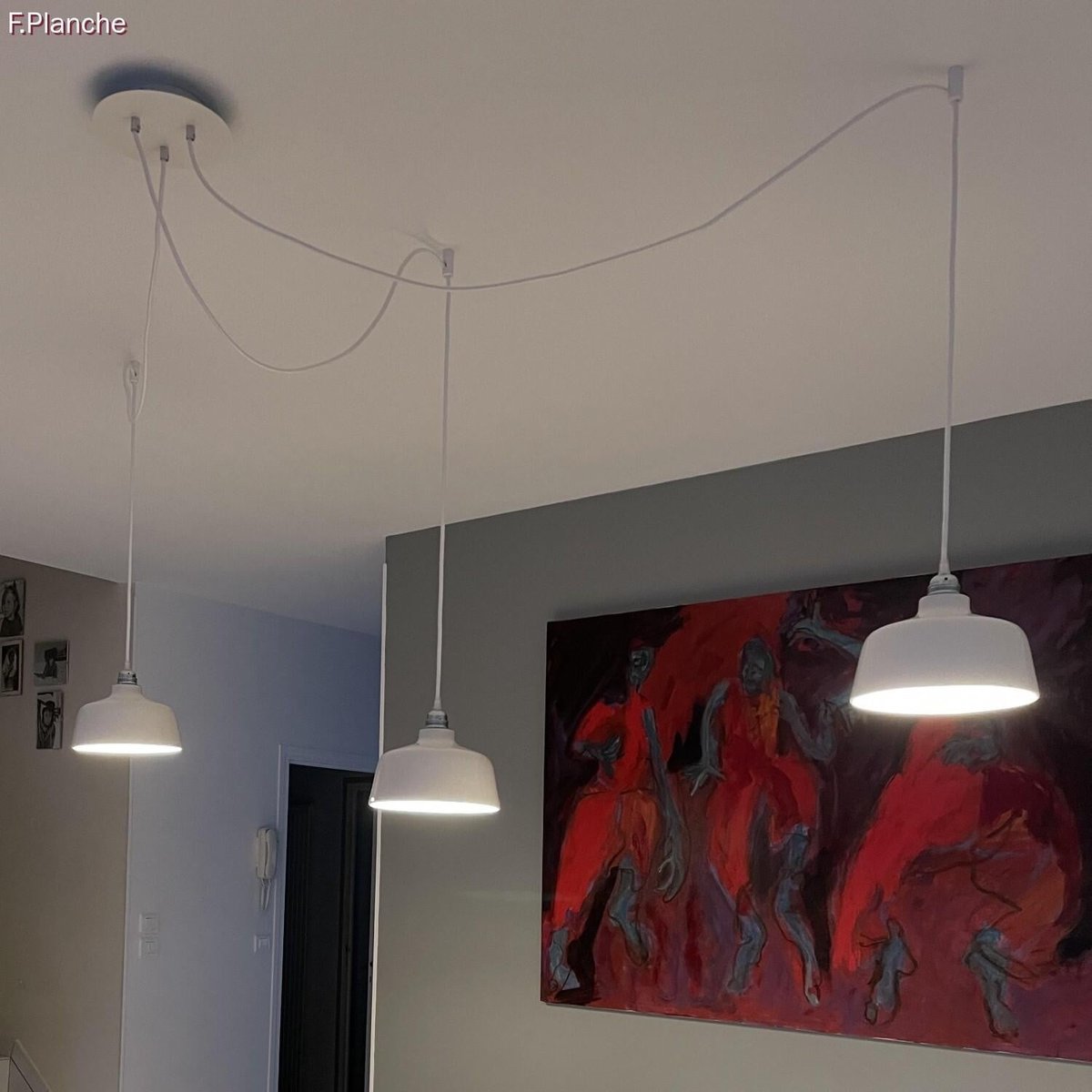 Lot De 4 Supports Muraux/plafonniers HALOTEC Pour Câbles électriques - Blanc, Pour Lampes Décoratives