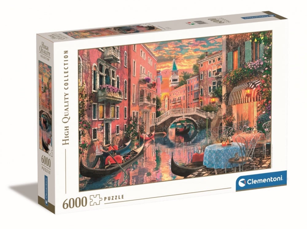Clementoni - 35056 - Puzzle - 1000 Pieces - Bright Venice Canal - Creative and Logic Game for Children - Ages 14+ - Collection