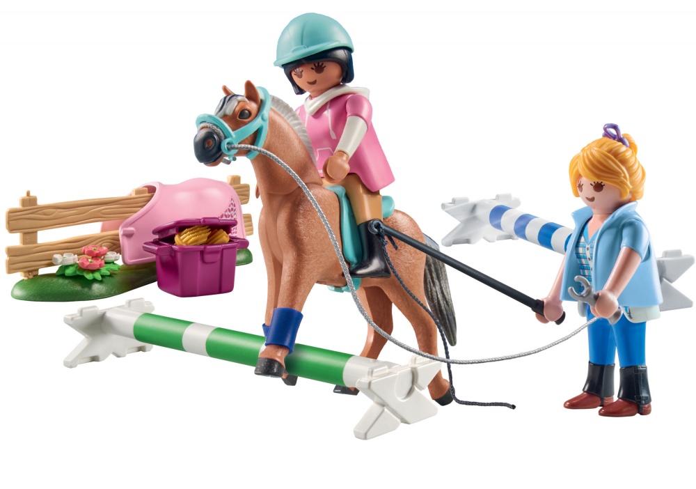 Playmobil 71239 Cavaliers, Chevaux Et Pique-Nique - Country - 3 Personnages, 3 Chevaux, 1 Chien - Jeu D'Imagination Dès 4 Ans - Animaux Et Nature