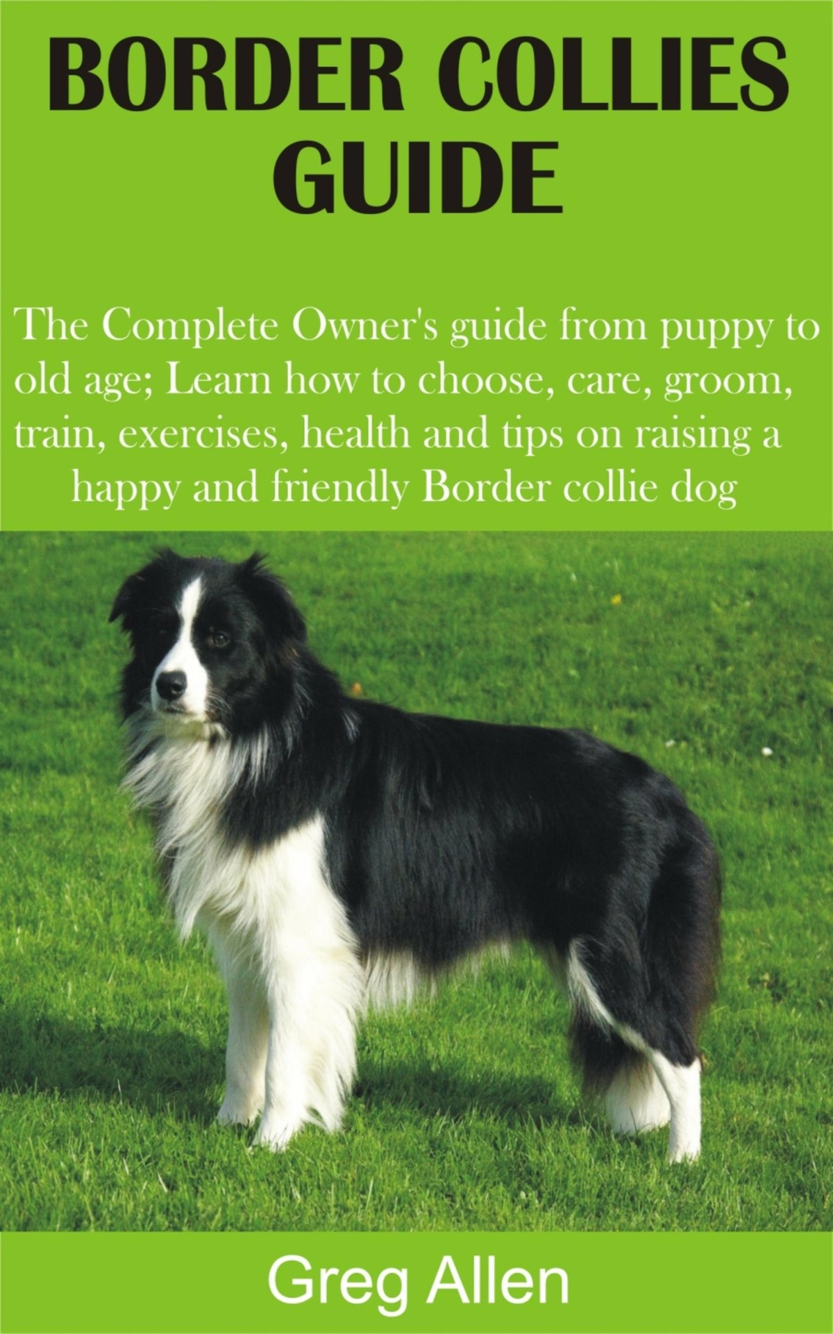 Border Collies Guide The Complete Owner's guide from puppy to old age;  Learn how to choose, care, groom, train, exercises, health and tips on