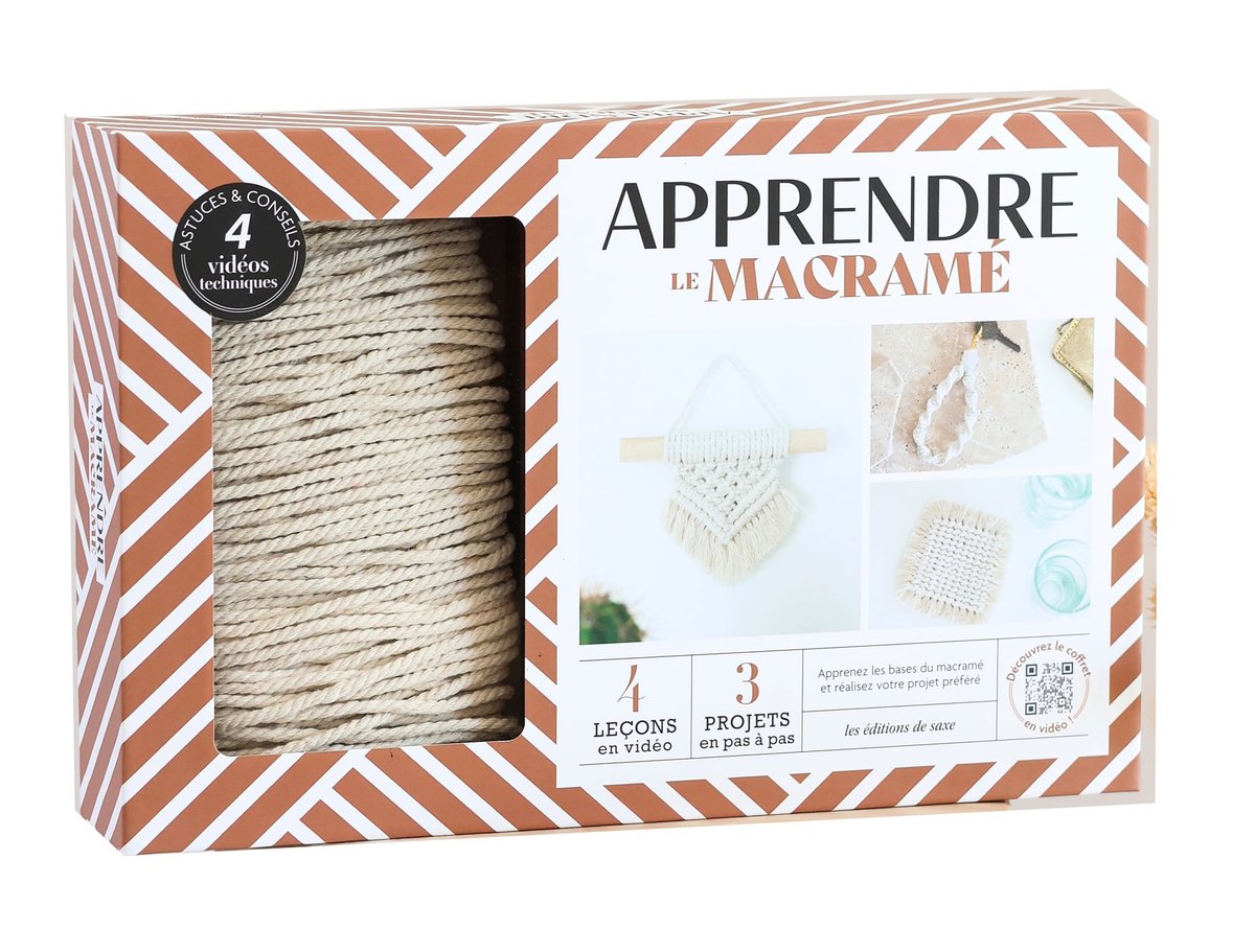FREEBLOSS Kit Macramé Feuille Arbre De Vie - Suspension Murale Bohème Pour Débutants