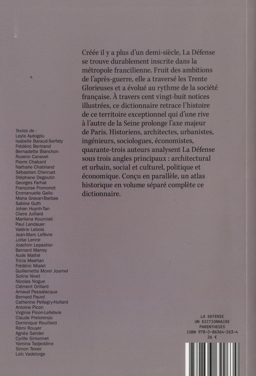 La Défense, un dictionnaire architecture/politique Virginie